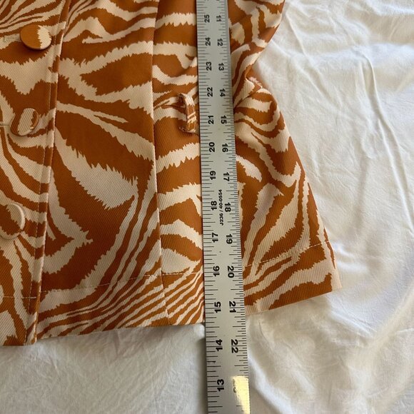 Anthropologie Zebra Stripe Tank M Button Front Casual Summer Sleeveless - Picture 7 of 7